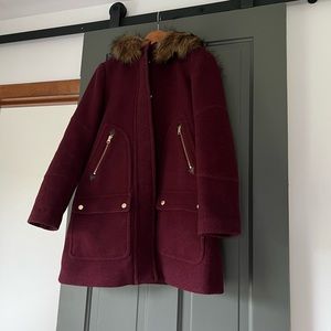 J. Crew Burgundy Chateau Women's Parka